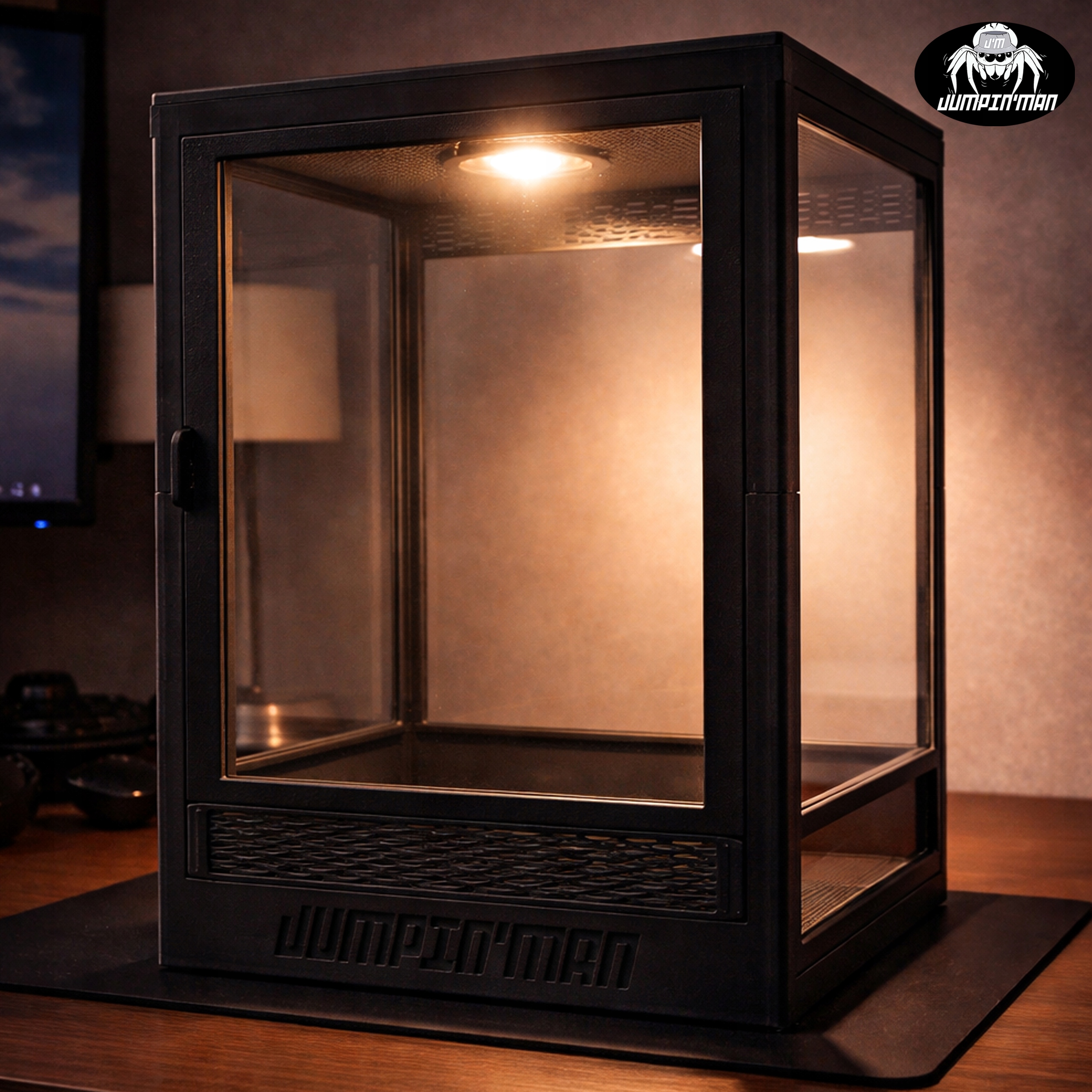 Terárium s Led osvětlením a Poklopem dveří Furtka 22x15x14.7 cm pavouk..