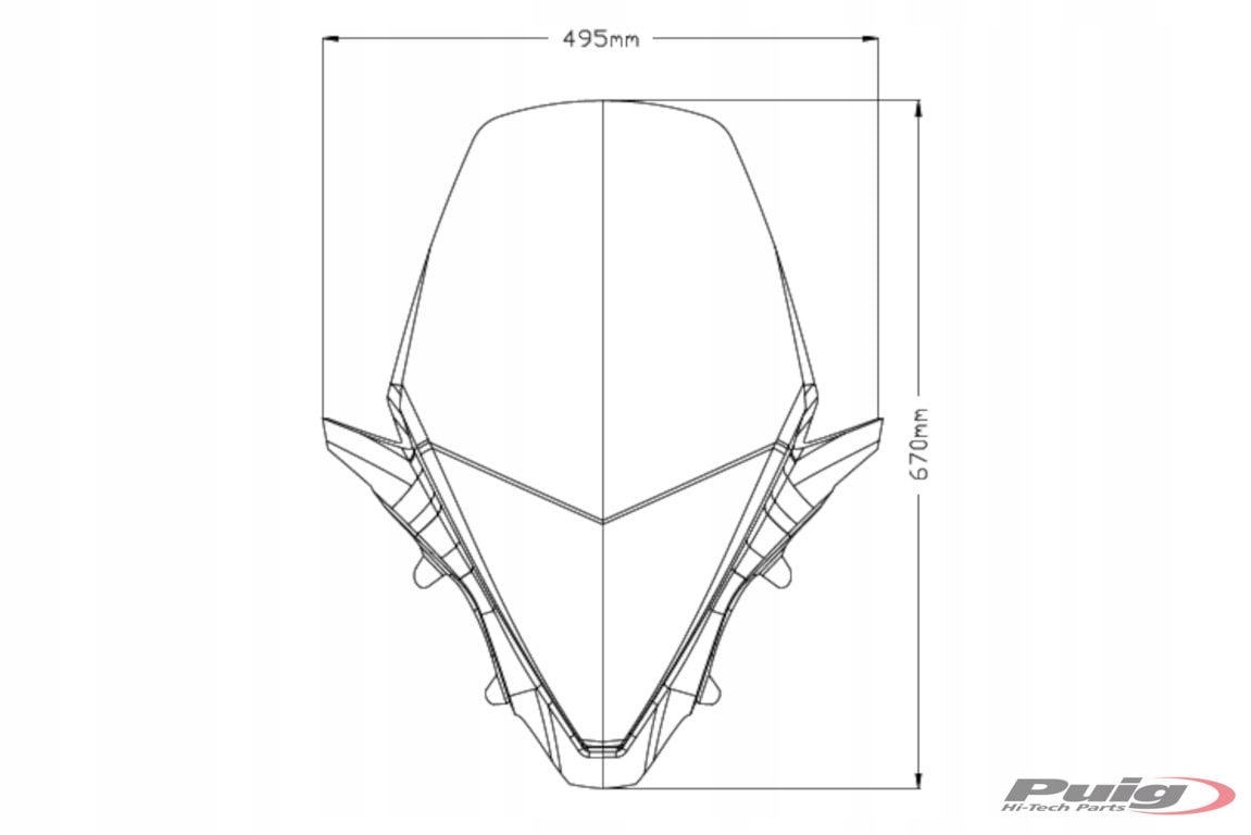 Plexi štít Puig V-tech Line Touring 20637H dymová 20637H