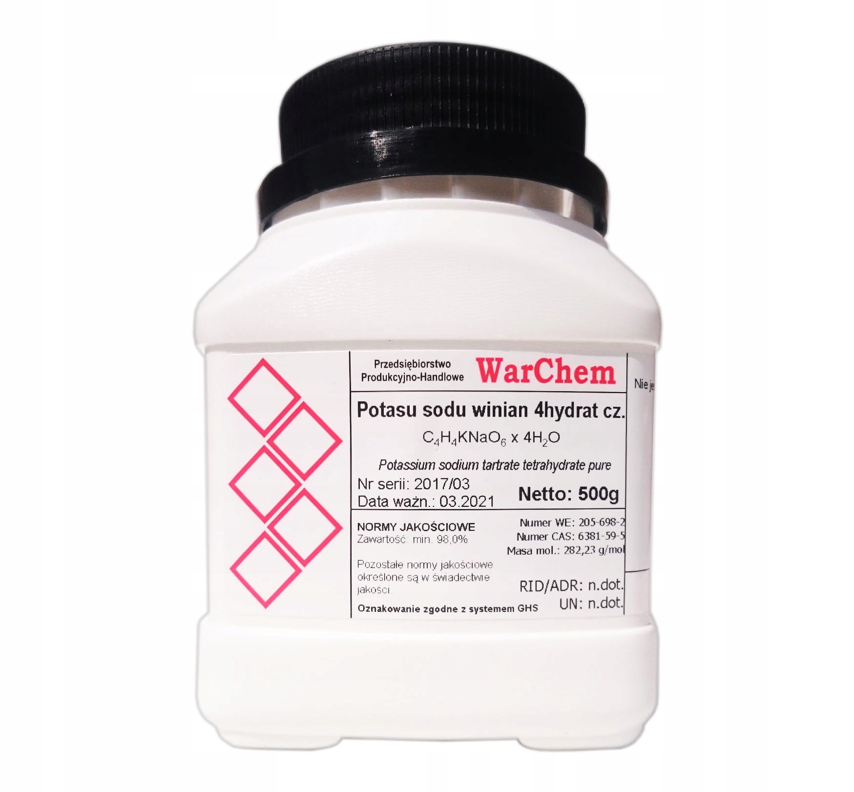 

Winian Potasu Sodu 4hydrat czysty 500g