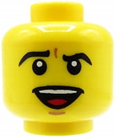 

Lego głowa główka figurki męska, uśmiech