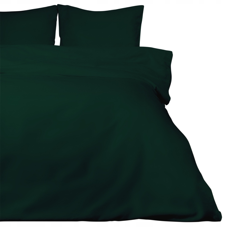 Sada Povlečení Mikrovlákno Zelená Lahvová 200 x 220 cm