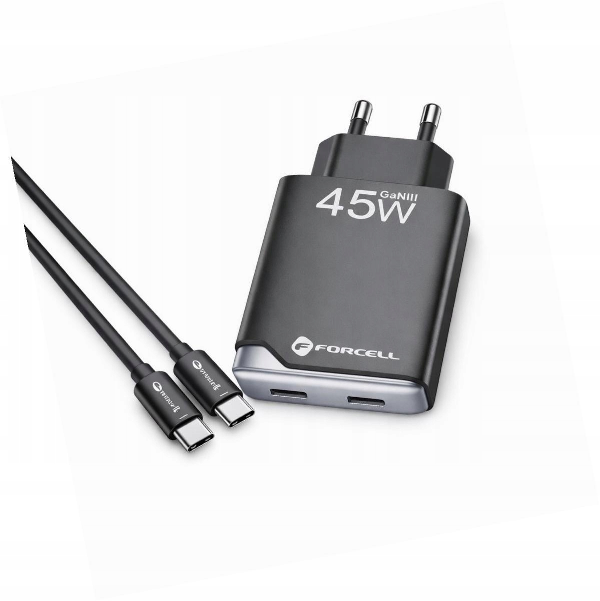 Szybka ładowarka 45W 2 porty z długim kablem 2m do Samsung Galaxy S25 Ultra