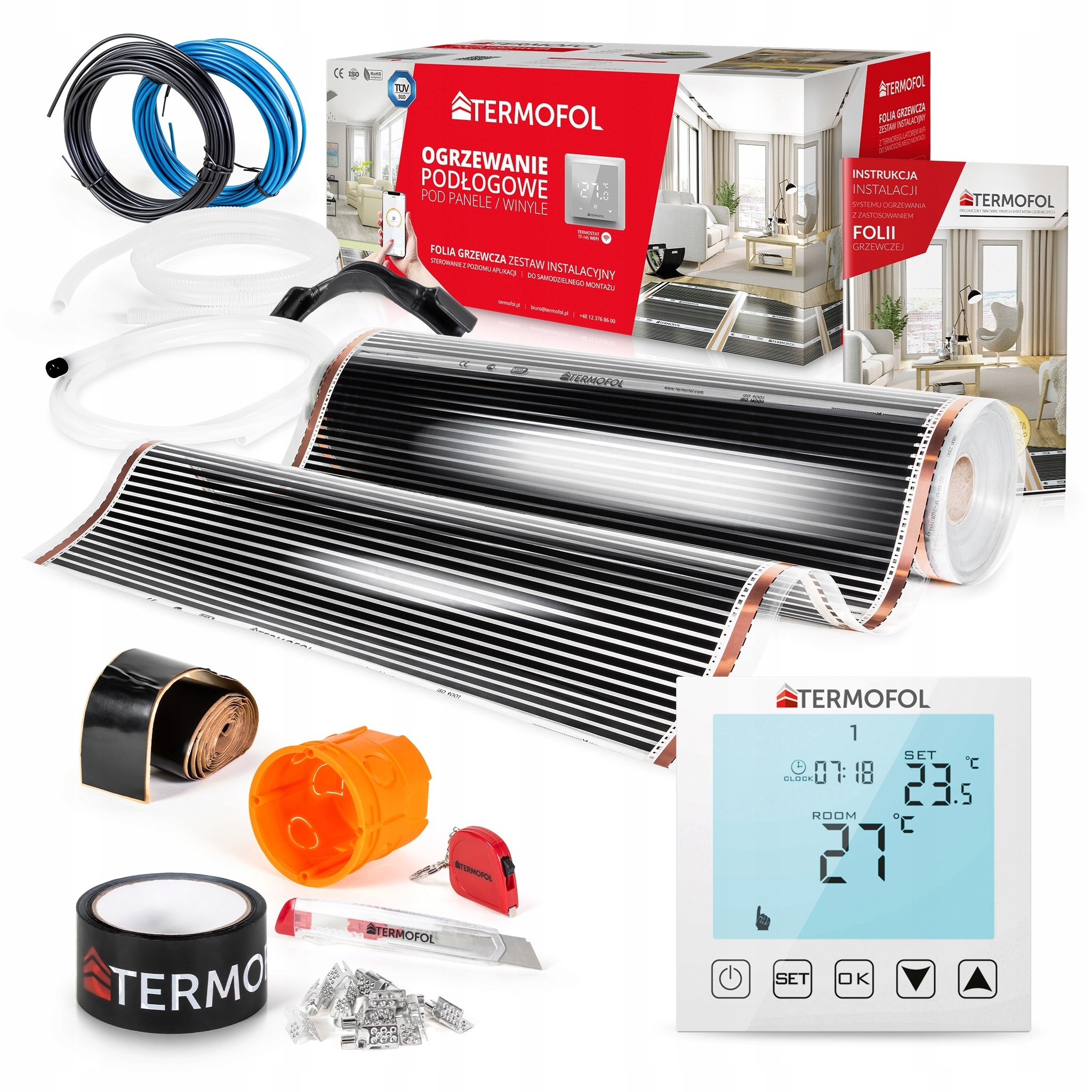 Vykurovacia Fólia Sada Infračervená, výkon 60 W, 100 cm, plocha 1,5 m² TF-H1