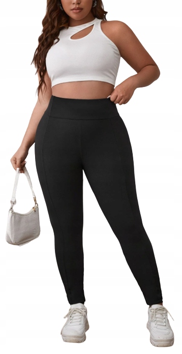 SHEIN LEGGINSY PLUS SIZE CZARNE KLASYCZNE 46 VXD