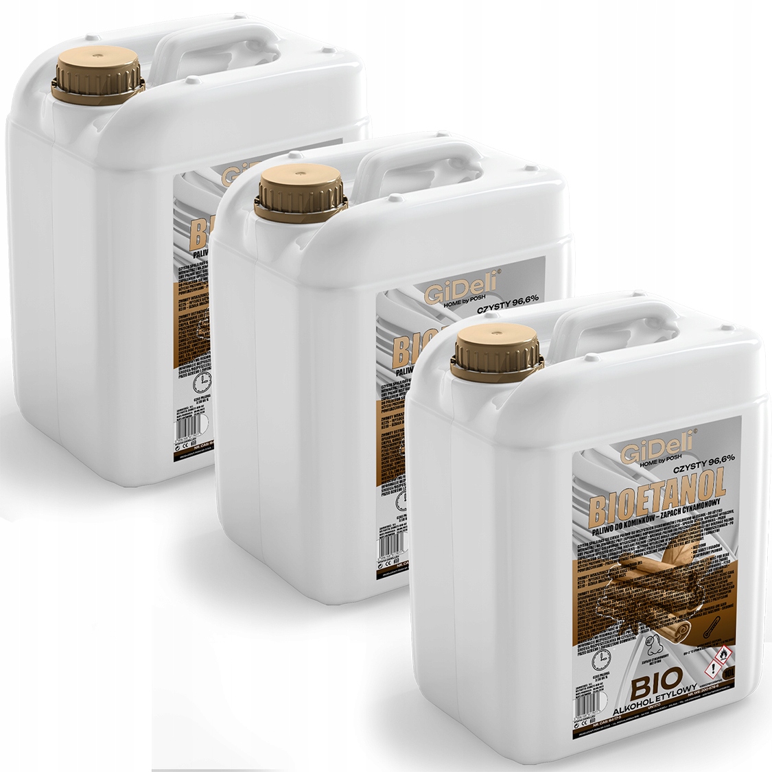 Bioetanol do krbu 3x10L s vôňou škorice, biopalivo