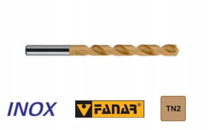 

Wiertło kobaltowe 2 mm Inox TiAlN Tin Fanar