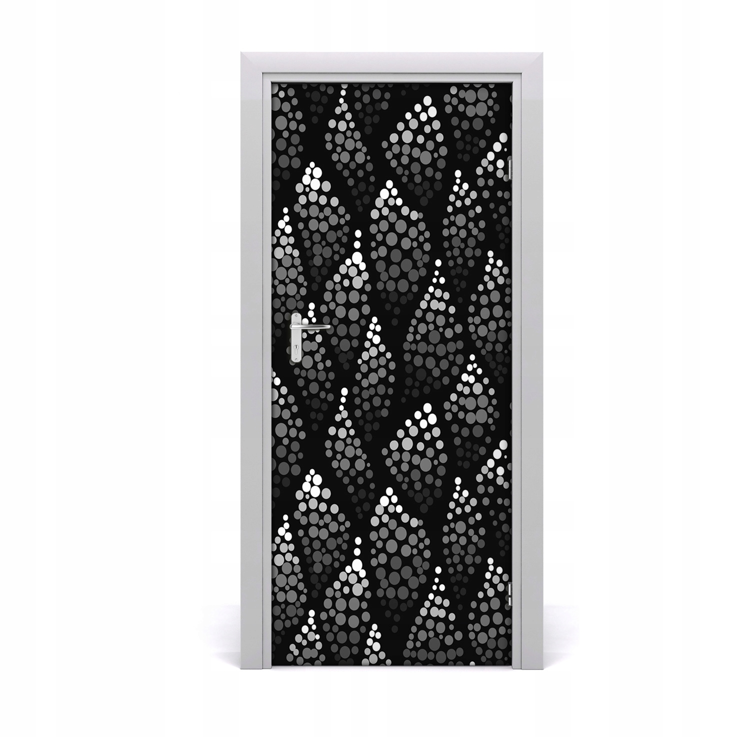 

Naklejka fototapeta na drzwi Czarno-białe kropki