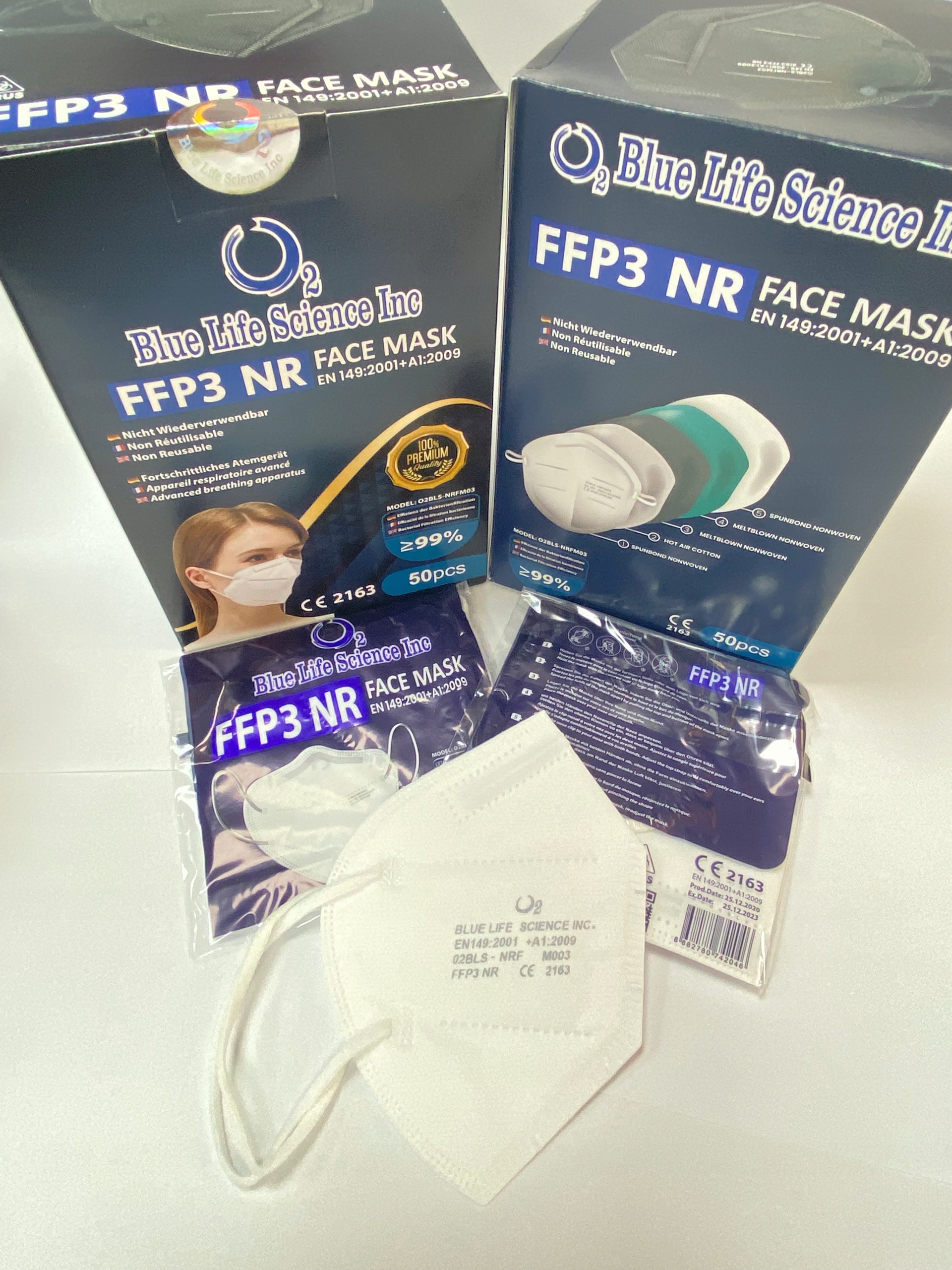 100 x MASECZKA FFP3 MASKA OCHRONNA FILTR 99% TRN Model FFP3