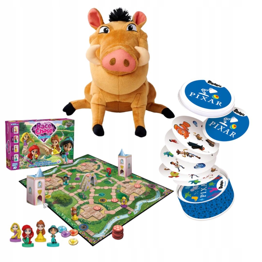 Marzeń Disneya: Dobble Disney Pixar +król Lew Pumba +wielka Gra 3D