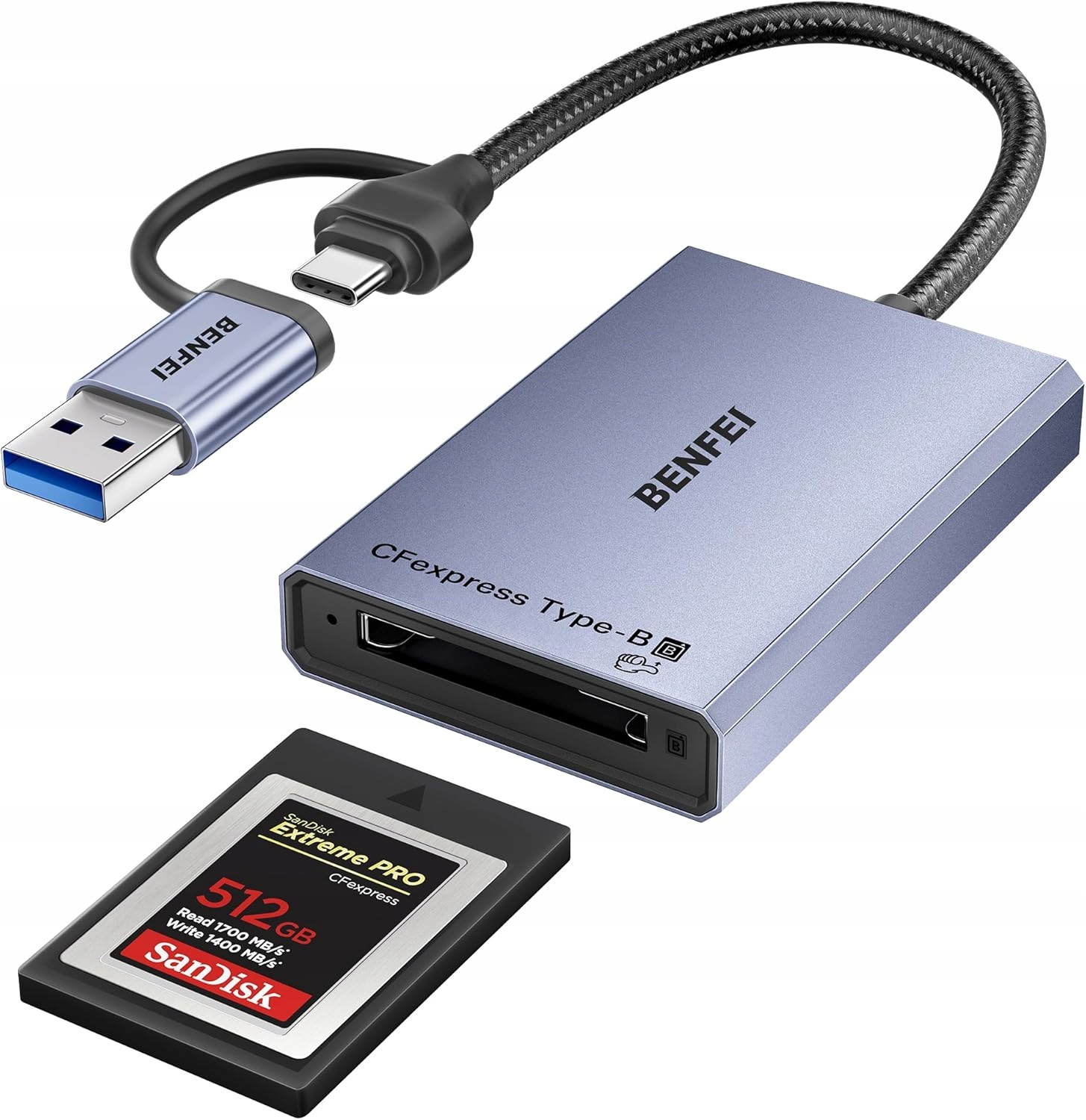 Čtečka Karet Cfexpress Typ B Usb-c Usb-a 10 Gb/s 4K Hdmi