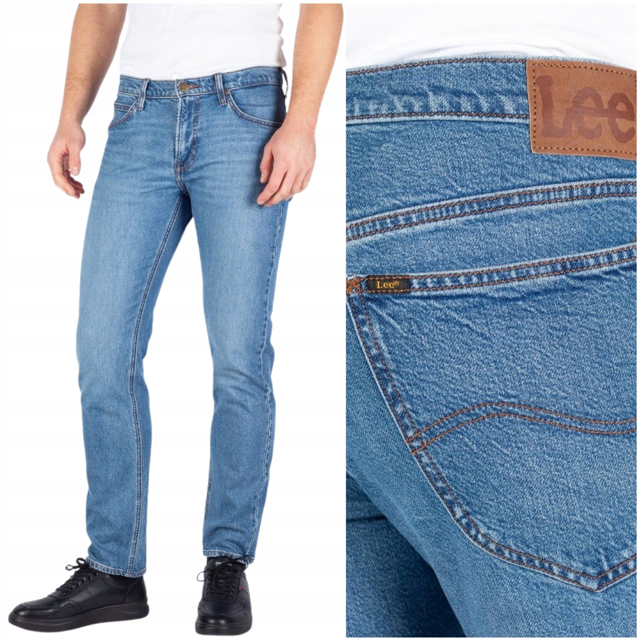 Lee Daren Zip Fly Woodland Džíny jednoduché tenké džínové kalhoty W32 L34