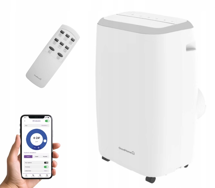 Klimatyzator Przenośny Pokojowy Monoblock 2,6kW 9000 Btu 20m2 WiFi Myko