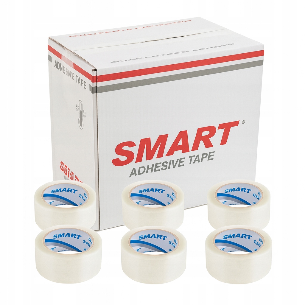Taśma pakowa klejąca Zestaw 36 szt. samoprzylepna Smart 48x100y Bezbarwna