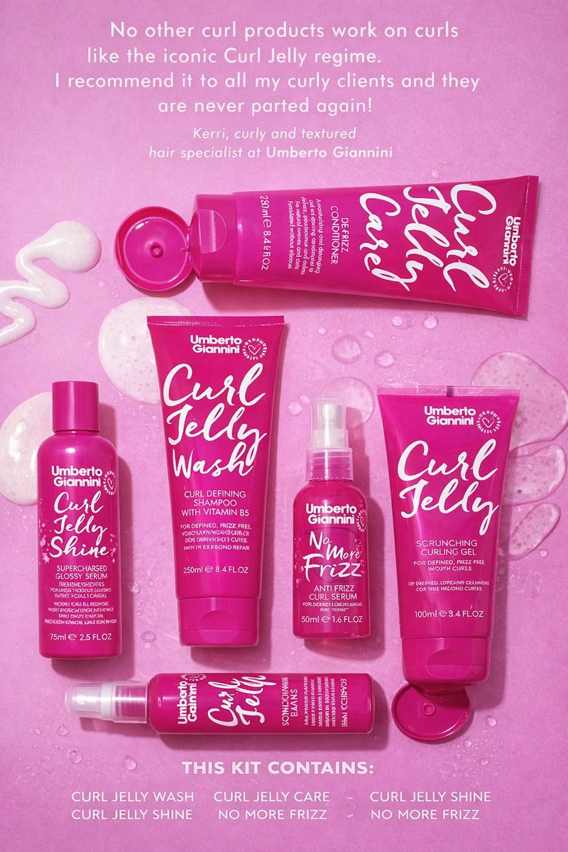 Zestaw do włosów kręconych Umberto Giannini Curl Jelly Kit 6 produktów