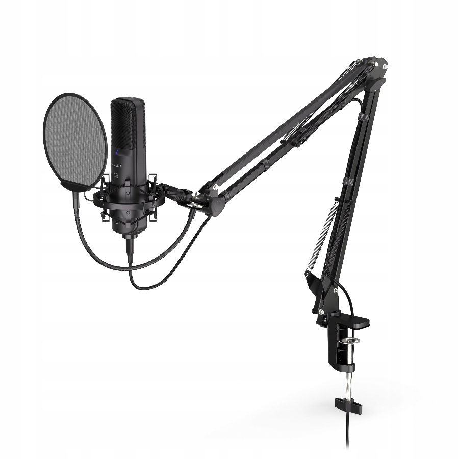Mikrofon Usb Krux Esper 1000, Metalowy pop-filtr, przycisk Mute, dioda Led