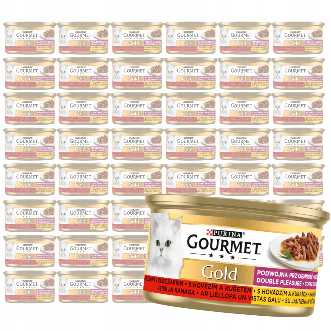 Purina Gourmet Gold 48x85g Mokré Krmivo Pro Kočky Hovězí a kuřecí maso