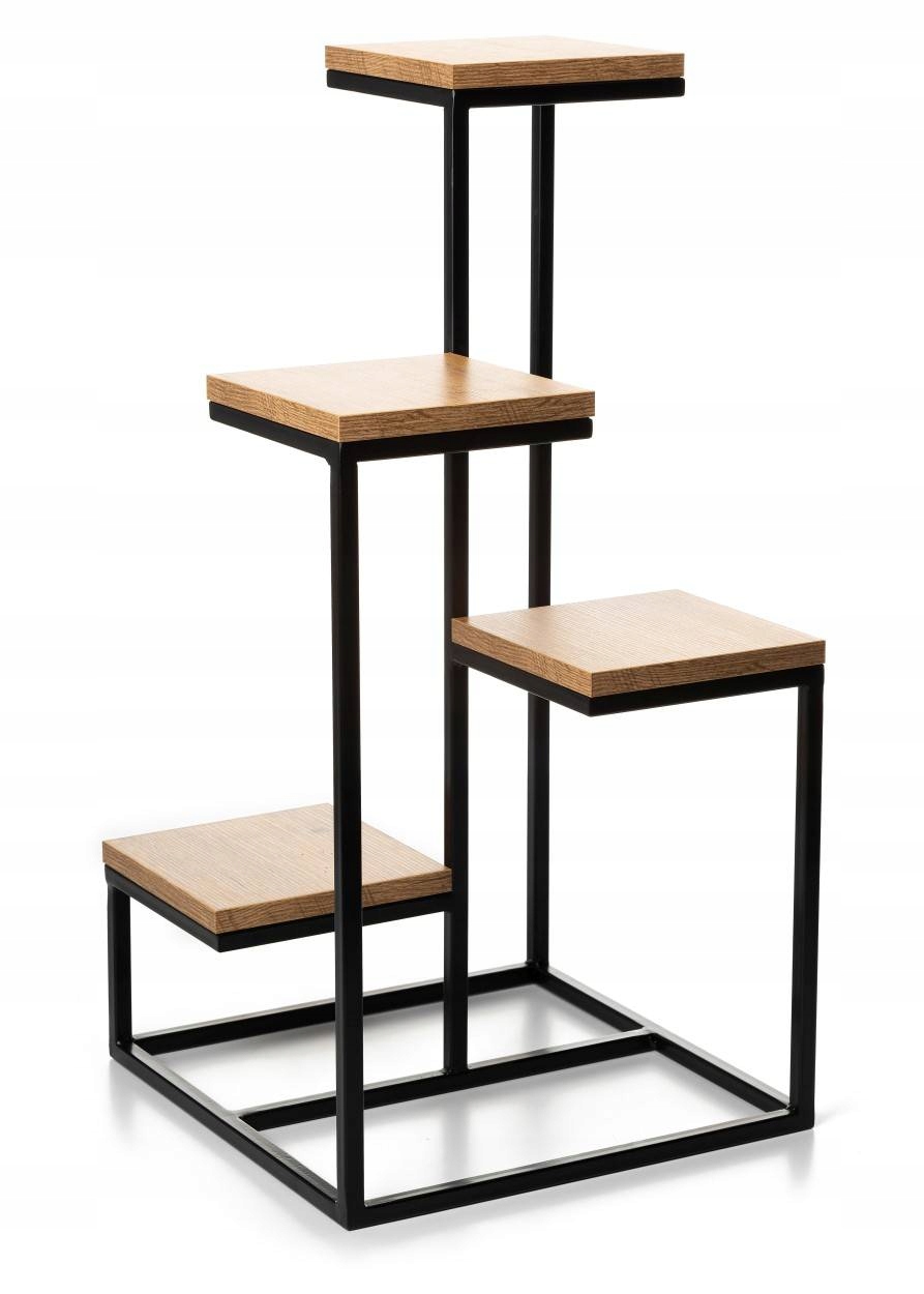 Držiak Na Kvetináč moderný stojan čierny 85 cm na kvety