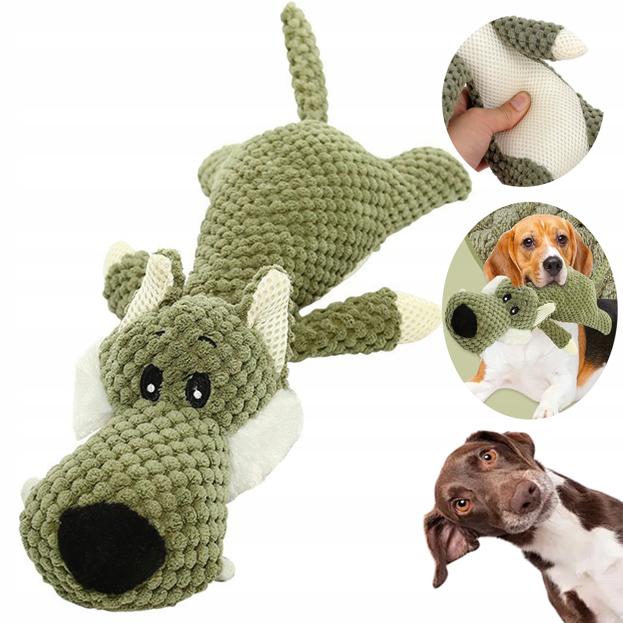 Levně Kousátko Pro Psa Plyšák Vlk Pro Velkého Psa Silný Pitbull