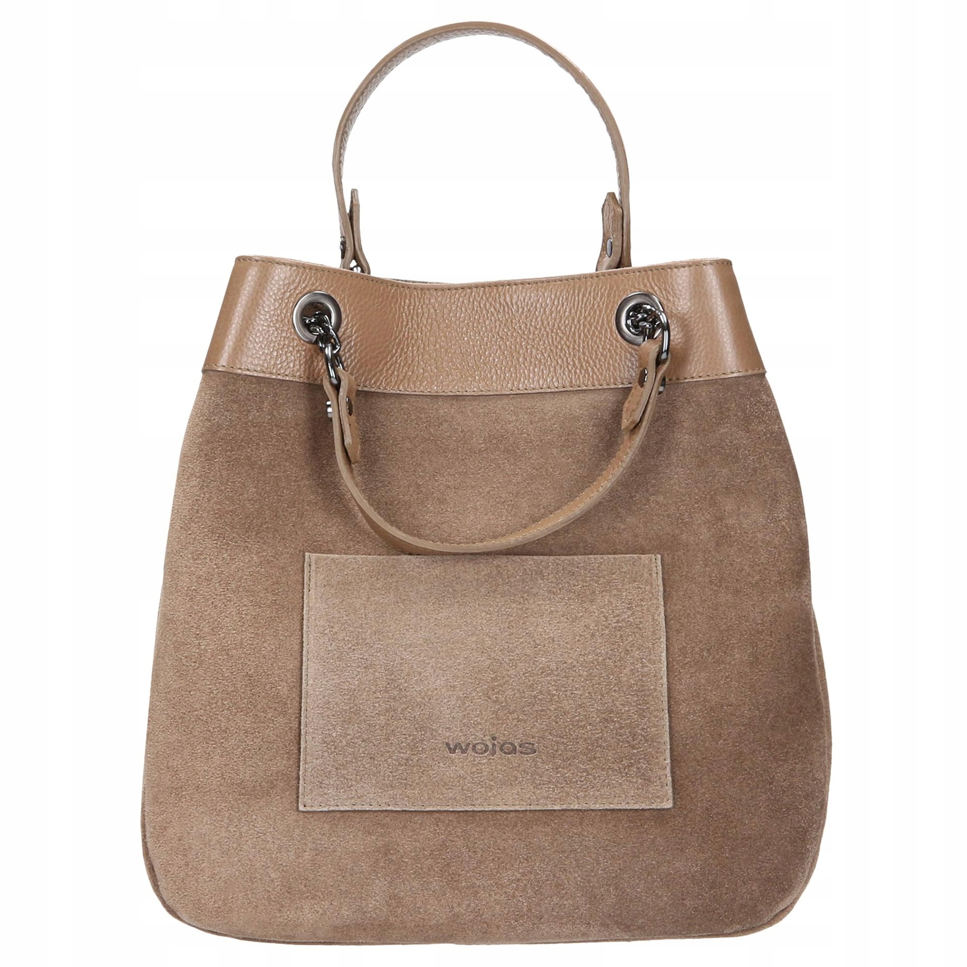 Torebka damska z łączonych skór Wojas