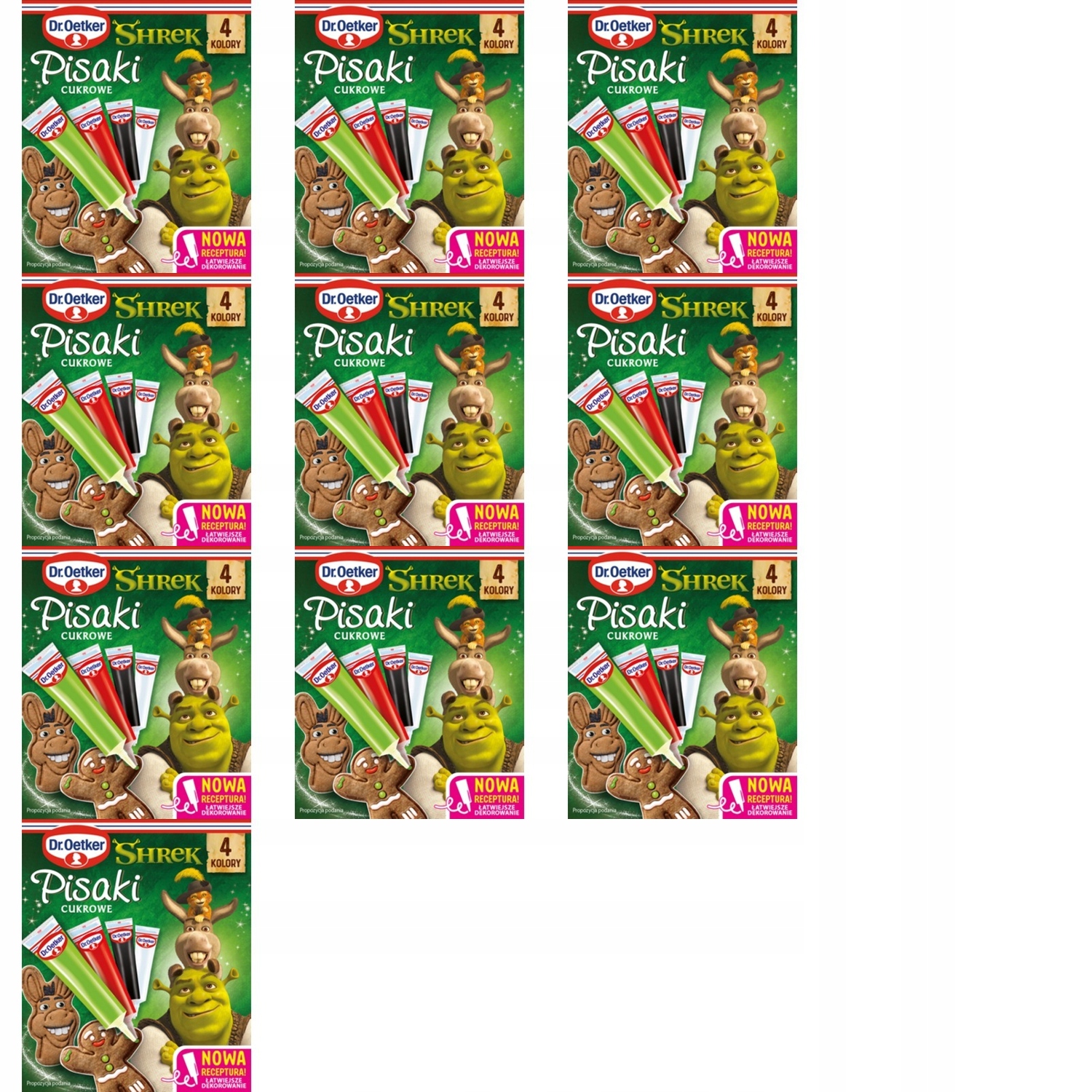10x 68g Dr . oetker pisaki cukrowe shrek Karton