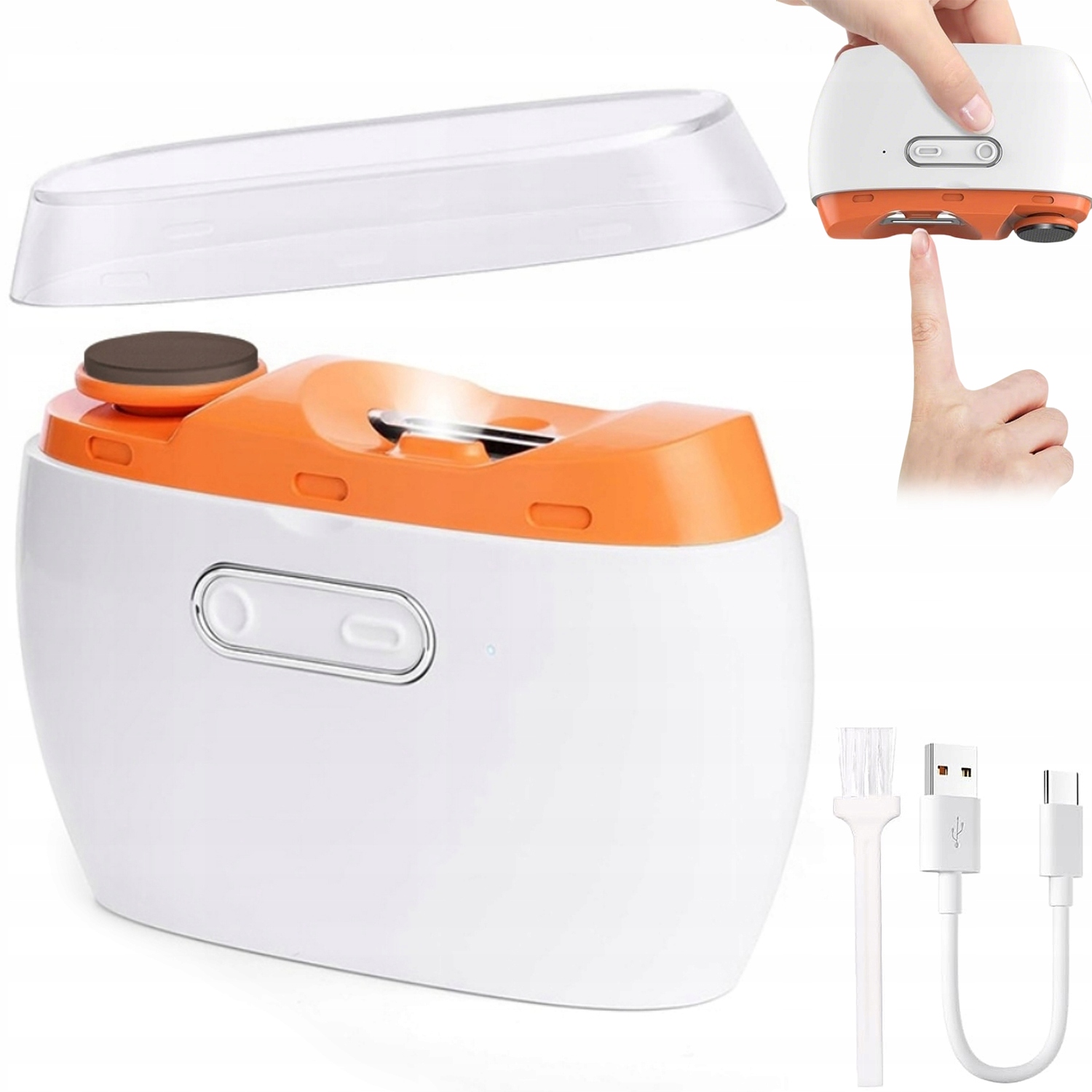 2V1 Elektrický Automatický Kleštičky Na Nehty S Led Světlem