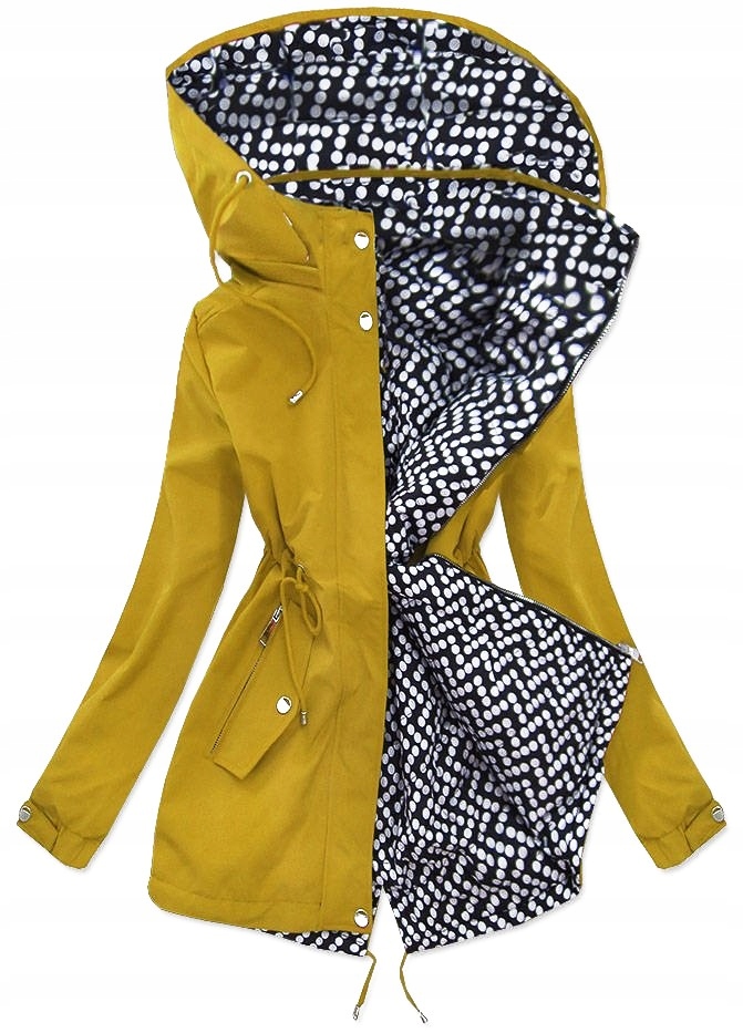 Oboustranná Bunda W662BIG Žlutá/tečky 50
