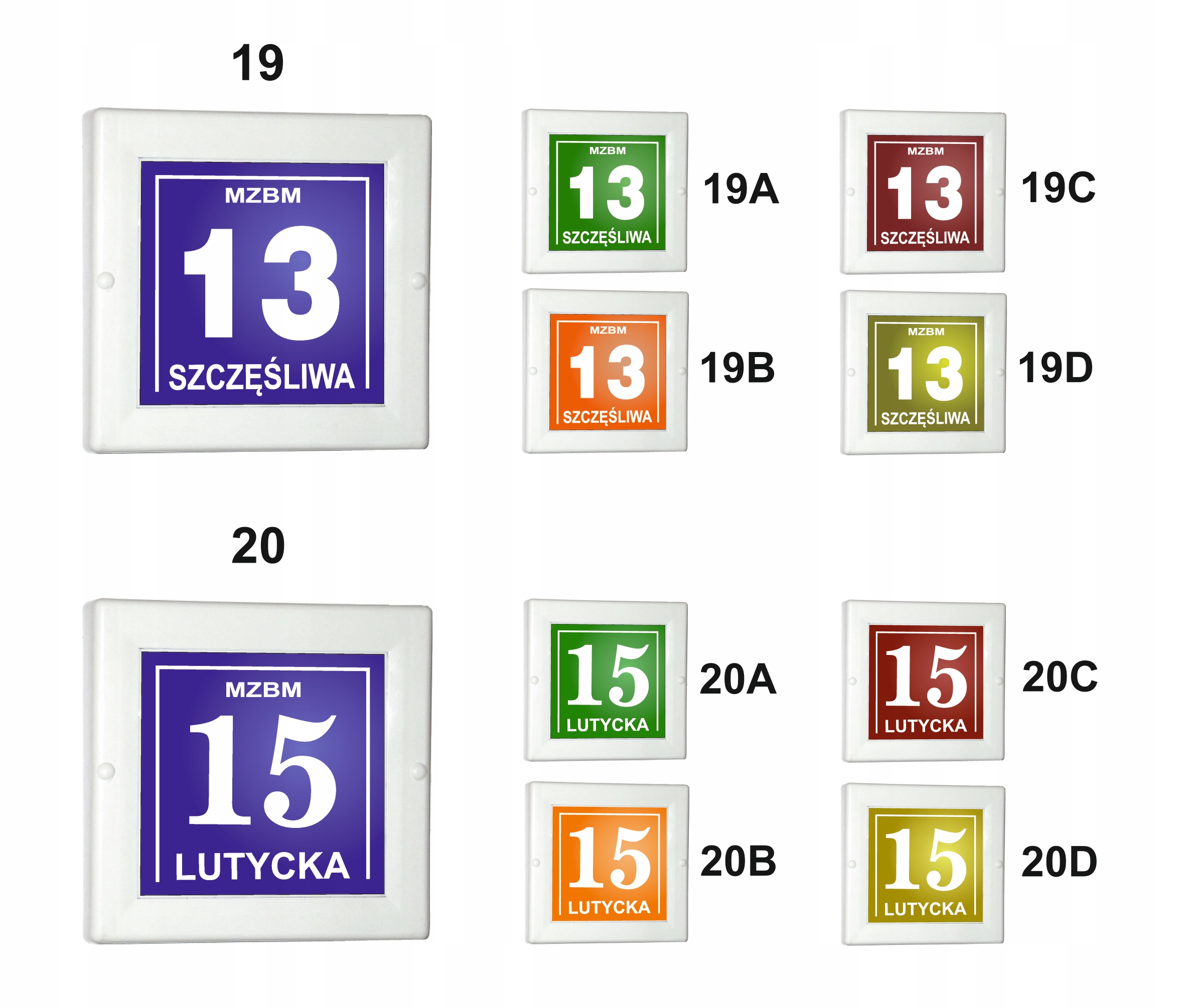 PODŚWIETLANY NUMER DOMU LED TABLICA ADRESOWA 23x23 Wysokość produktu 3 cm