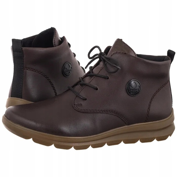 Dámské kožené boty Rieker Hnědé Z0022-25 Brown