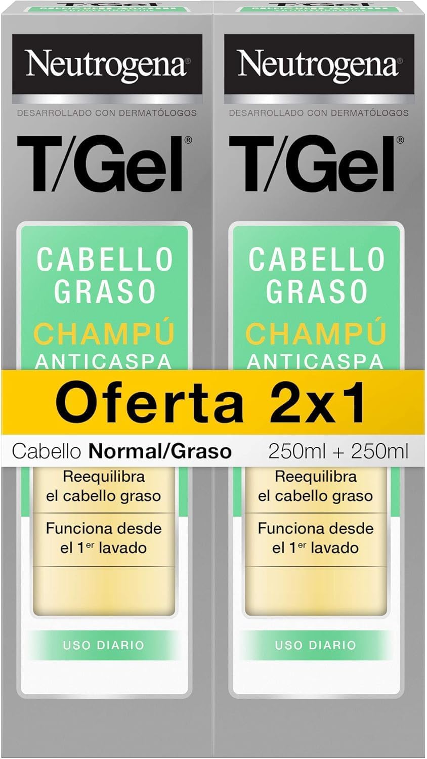 Neutrogena T/gel Szampon Przeciwłupieżowy Zestaw 2 Sztuki x 250ml