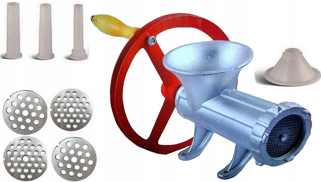 MASZYNKA 32 do MIĘSA 4xSITKO 3xLEJEK KOŁO CYNOWANA