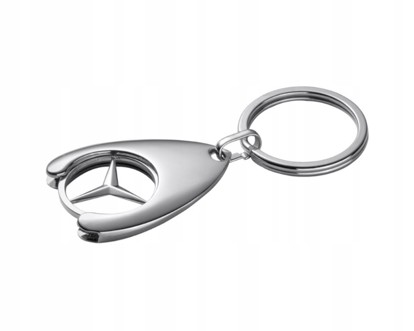 Brelok Mercedes-Benz koloru srebrnego z żetonem Pomysł