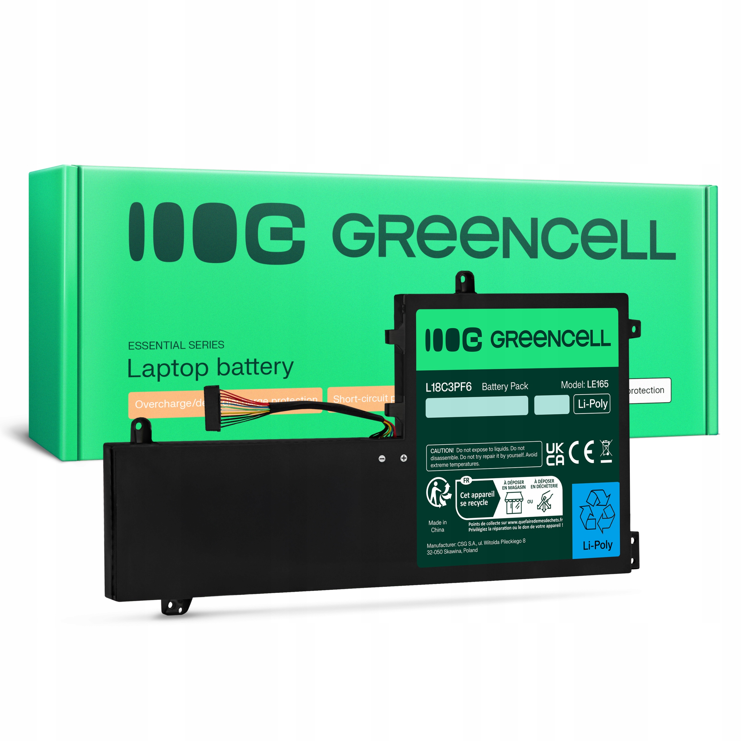 Bateria Green Cell L17C3PG1 L17L3PG1 L17M3PG1 L17M3PG2 L17M3PG3 do Lenovo