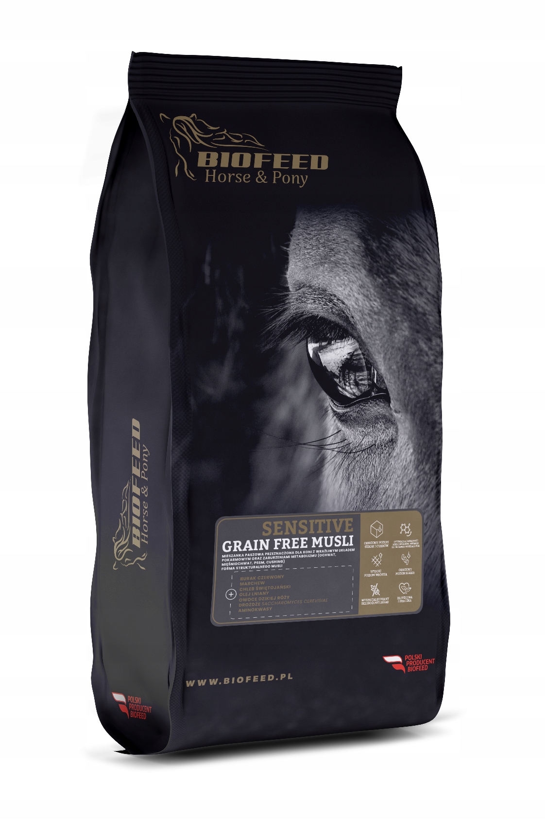 Sensitive Musli grain free 20kg Biofeed Horse and Pony musli dla koni wrzod