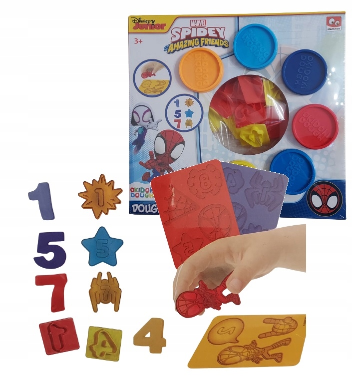 

Ciastolina Spidey Disney Okidoki Cyfry Spider Man