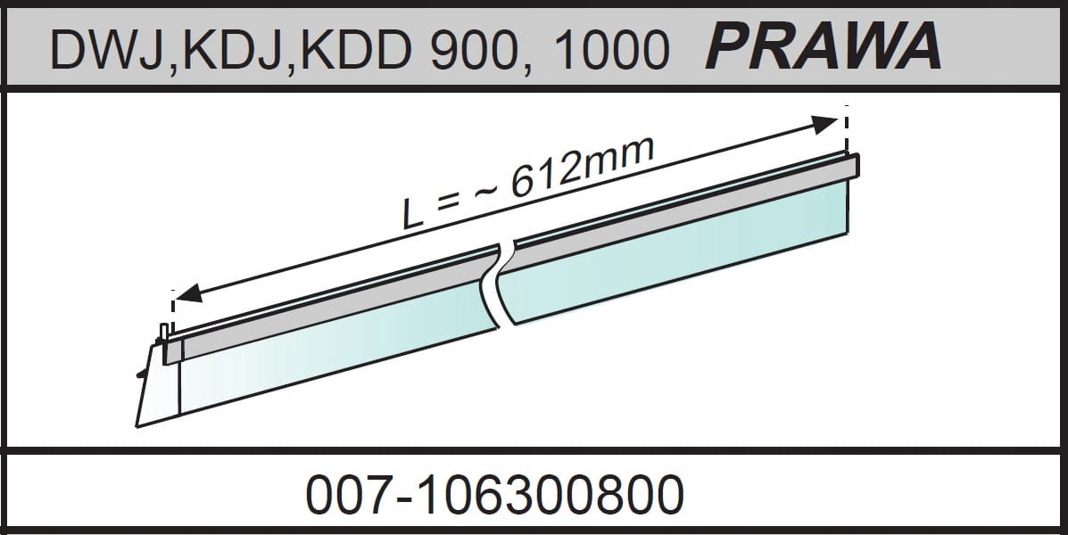 

Radaway Uszczelka prawa aluminium Essenza Almatea