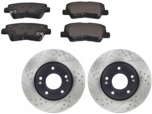 Предварительно просверленные диски + задние колодки Hyundai i40