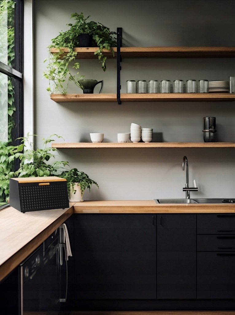 POJEMNIK NA CHLEB BUŁKI PIECZYWO METALOWY CHLEBAK CZARNY BAMBUS DUŻY Marka Brunbeste