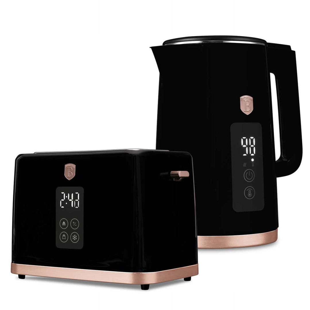 Elektrická Kanvica 1,7 L Digitálny Hriankovač Berlinger Haus BH-9540 Black Rose