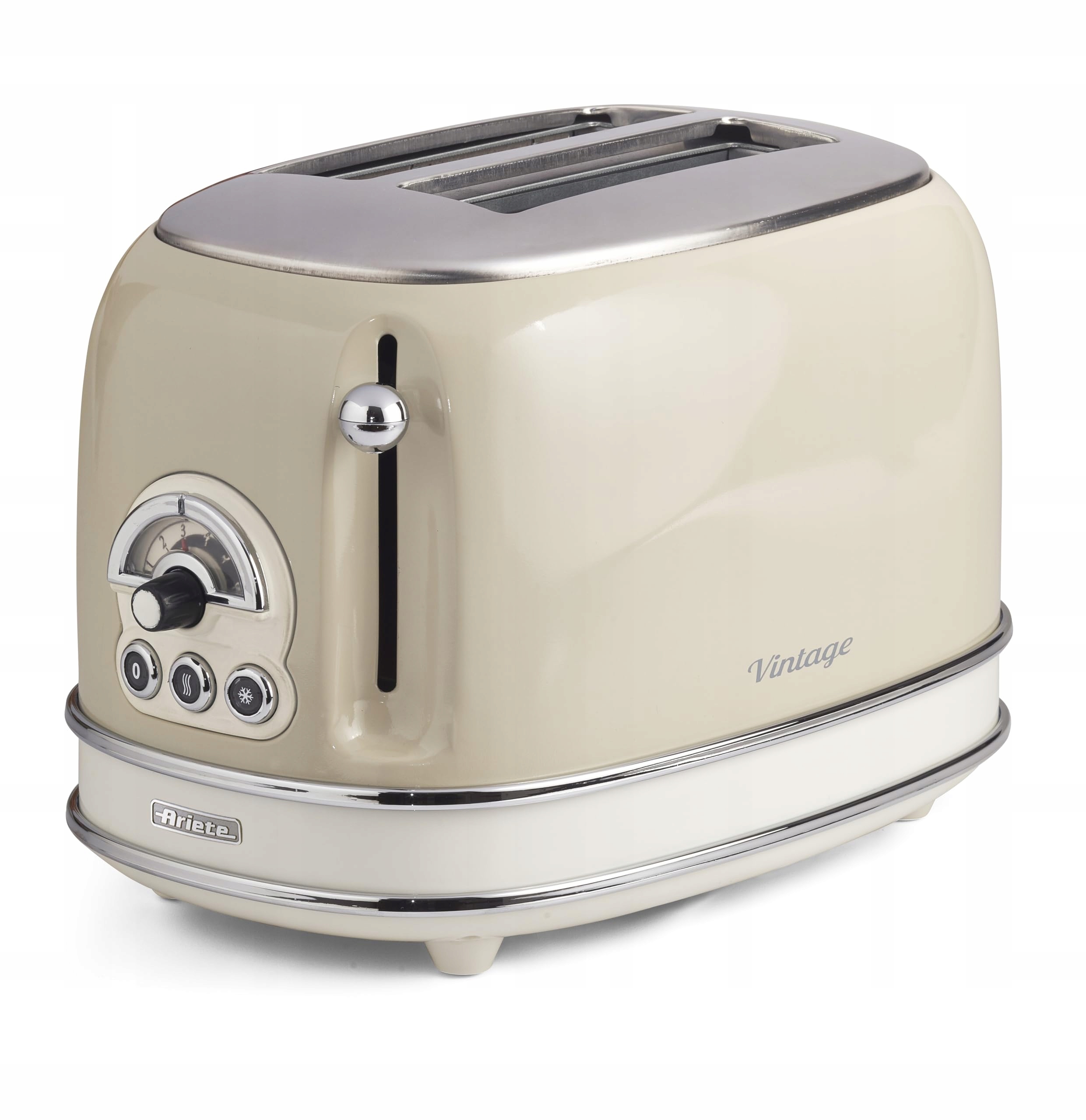 ARIETE Vintage Toster Retro 2-Scheiben 6 Poziomów Automatyczny 810W Beżowy — miniatura 2