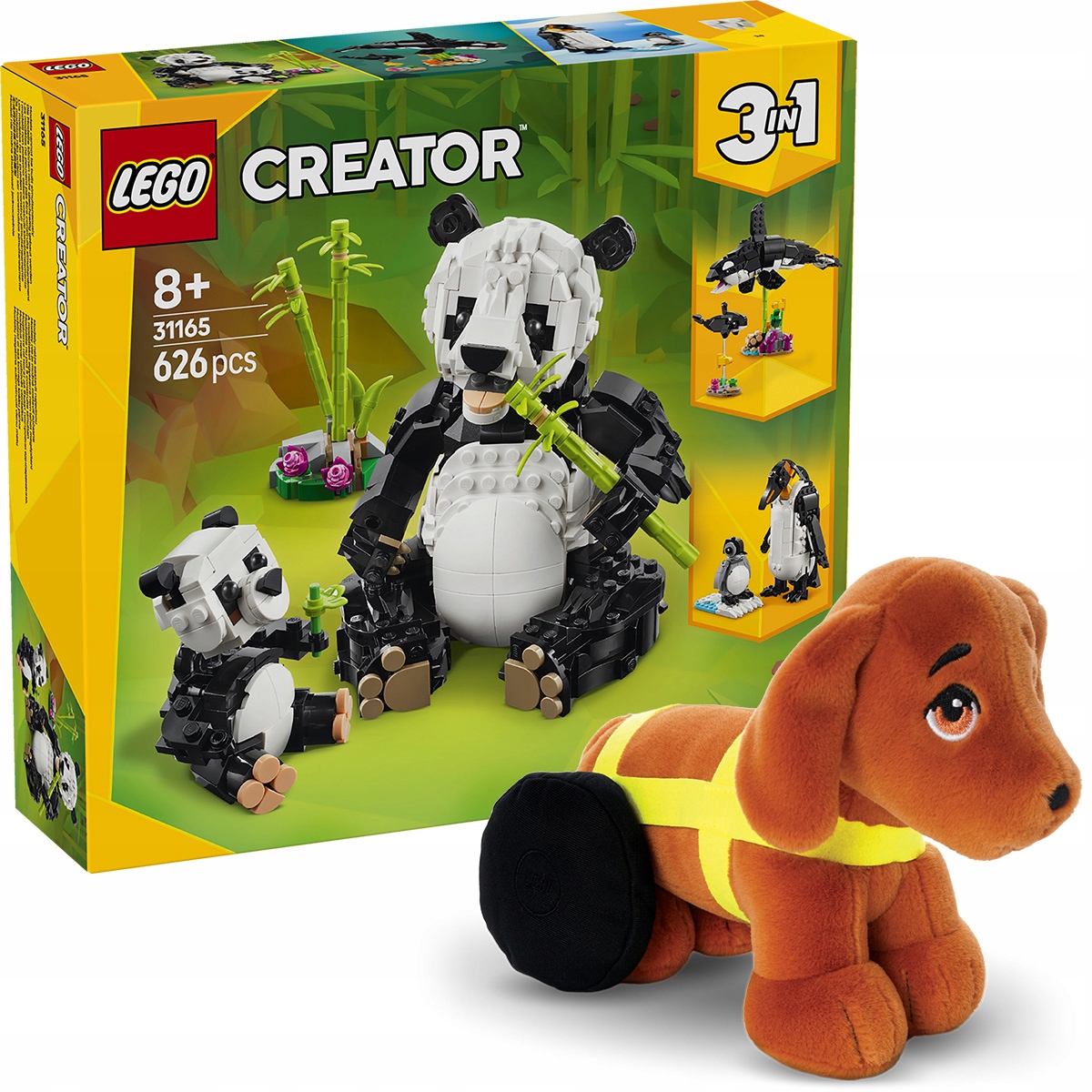 Lego Creator 3V1 Divoká zvířata: rodina pand 31165 Plyšák Pejsek