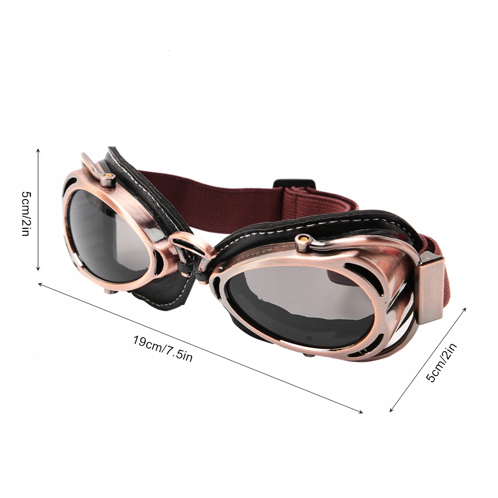 GOGLE MOTOCYKLOWE VINTAGE PILOT SCOOTER OKULARY Typ retro
