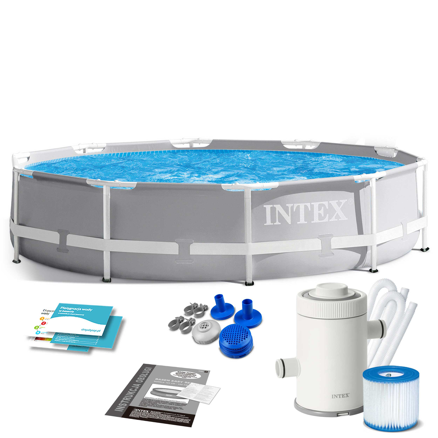 Bazén rámový bazén 305x76 cm Kulatý 3 v 1 Intex
