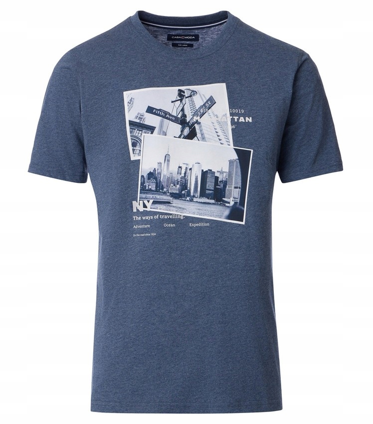 Casa Moda Tričko Tričko Velké Velikosti Modré 5XL