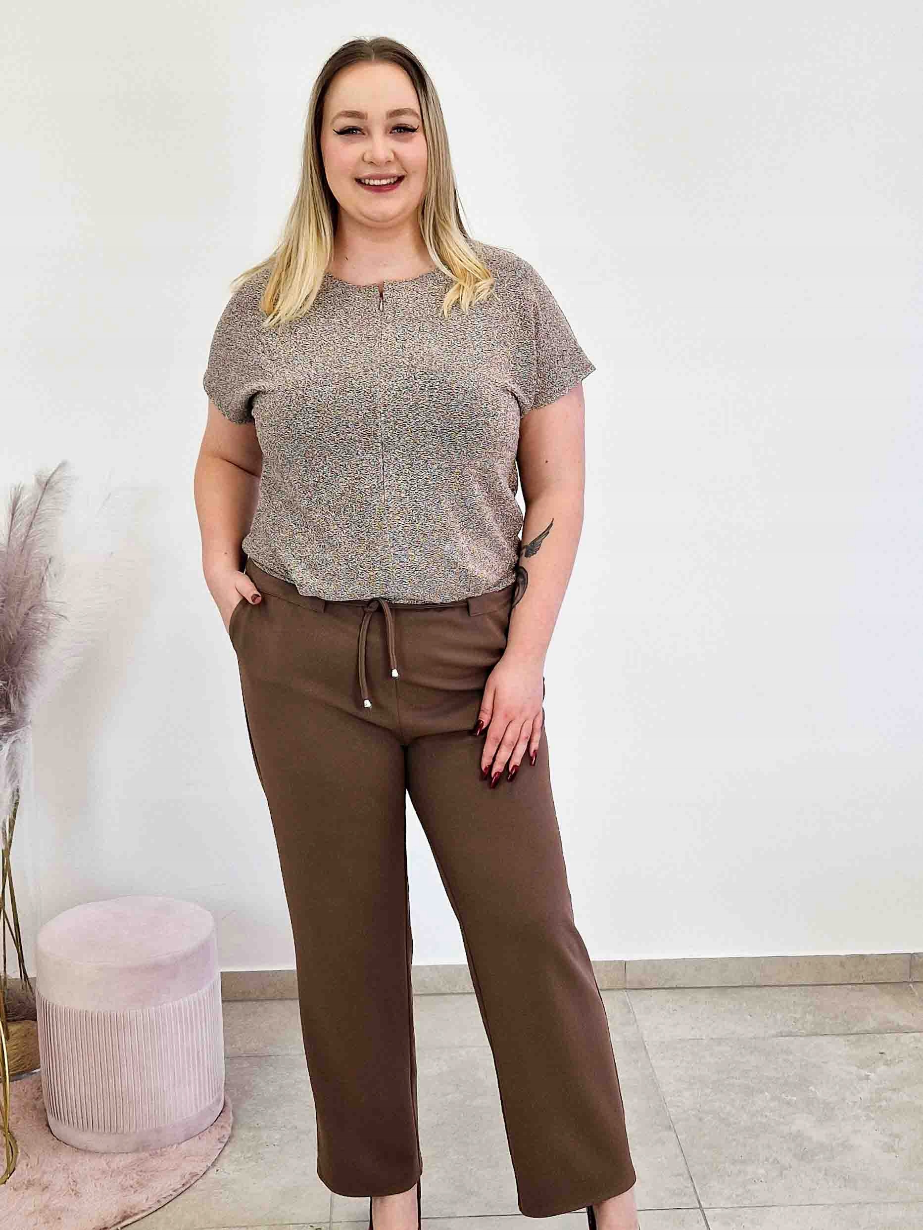 Lesklý elegantní dámský overal pro maminku Fango 44