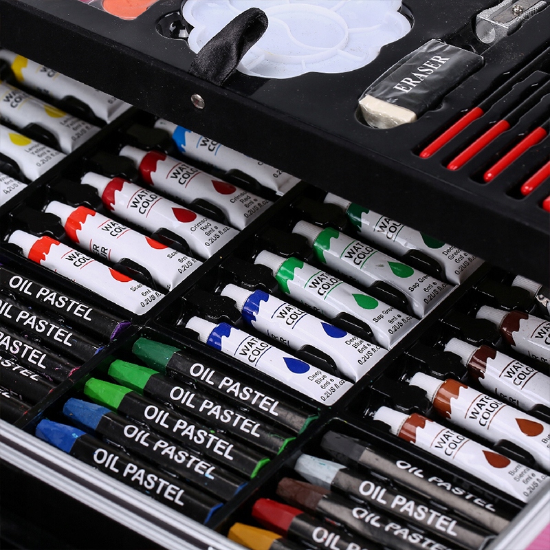 ZESTAW MALARSKI XXL 145 elementów WALIZKA farby Kolor Odcienie niebieskiego