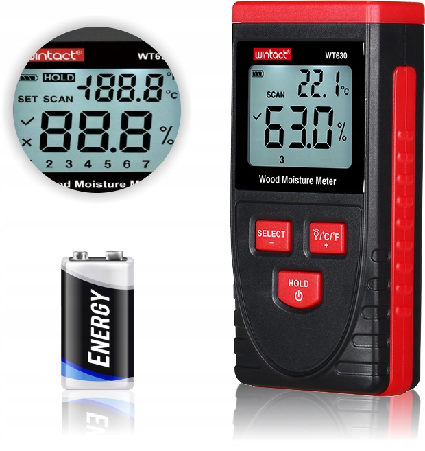 

Wilgotnościomierz Bezinwazyjny Miernik Do Drewna