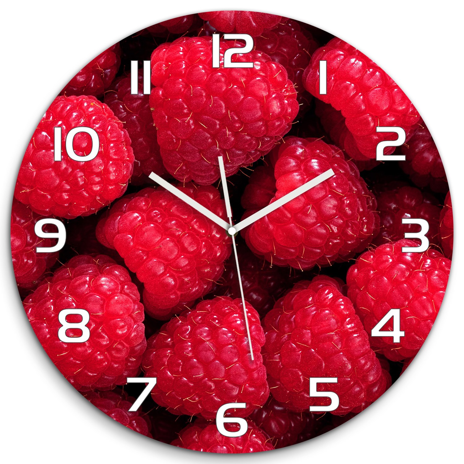 

Duży okrągły szklany zegar ścienny Maliny fi 60 cm