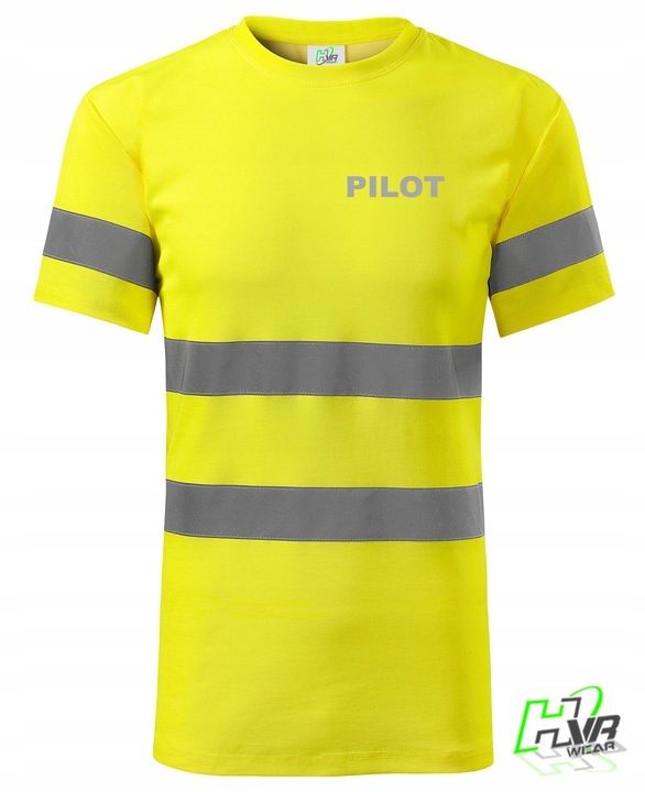 Odblaskowa koszulka żółta 3M z napisem PILOT Marka Odblaskowo