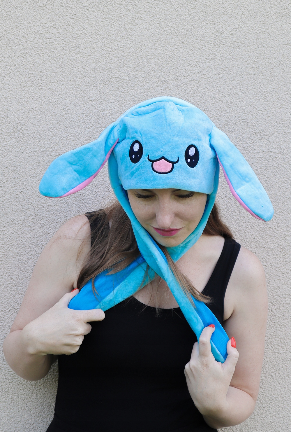 CZAPKA PLUSZOWA USZY RUCHOME LED PIKACHU Niebieski Królik WIELKANOC Marka Inna marka