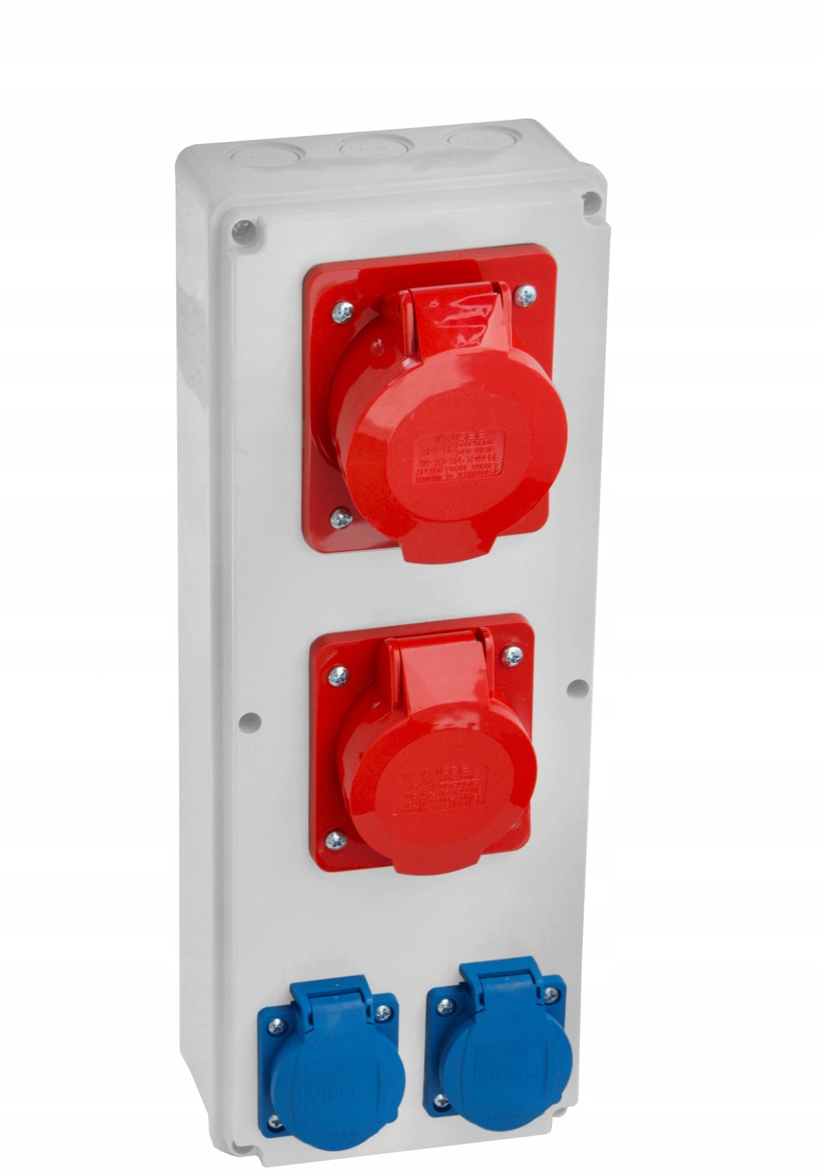 Stavební nástěnný rozvaděč se zásuvkami Vertcial 32A 16A 2x250 V